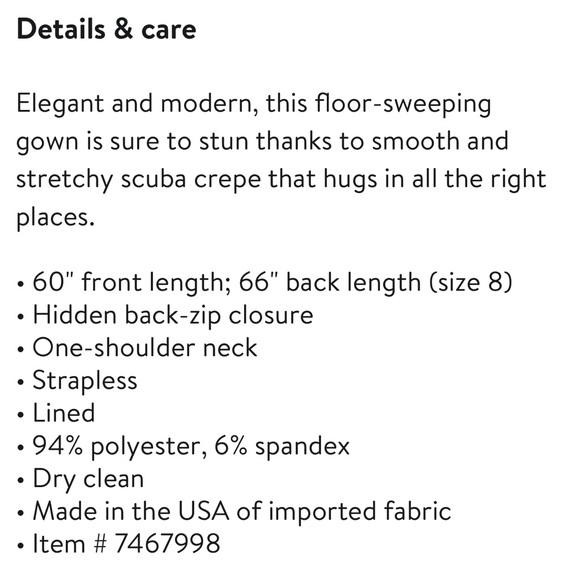 Betsy and Adam floor length formal gown - Picture 4 of 5